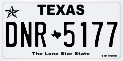 TX license plate DNR5177