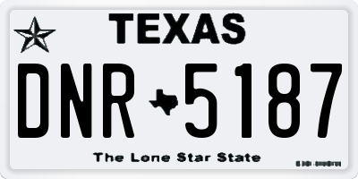 TX license plate DNR5187