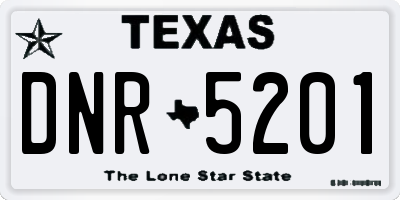 TX license plate DNR5201