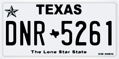 TX license plate DNR5261