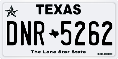 TX license plate DNR5262