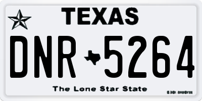TX license plate DNR5264