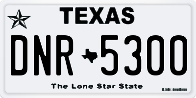 TX license plate DNR5300