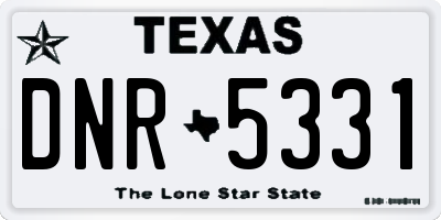 TX license plate DNR5331