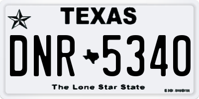 TX license plate DNR5340
