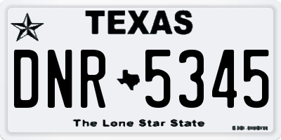 TX license plate DNR5345