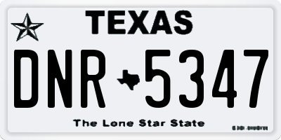 TX license plate DNR5347