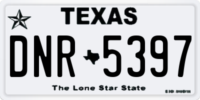 TX license plate DNR5397