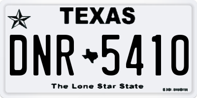 TX license plate DNR5410