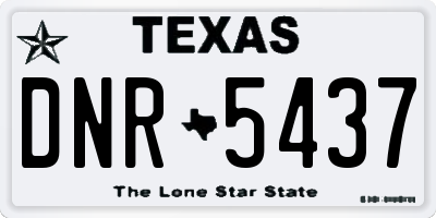TX license plate DNR5437