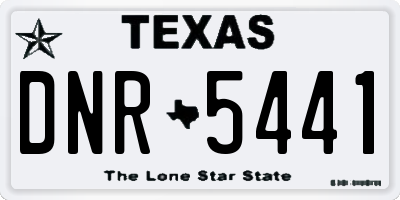 TX license plate DNR5441