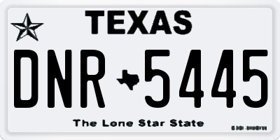TX license plate DNR5445