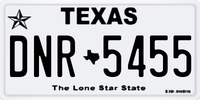 TX license plate DNR5455