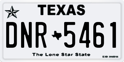 TX license plate DNR5461