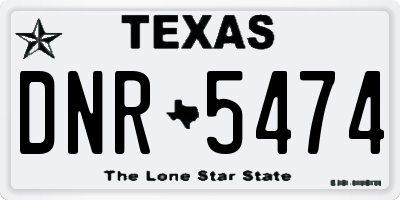 TX license plate DNR5474