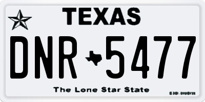 TX license plate DNR5477