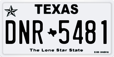TX license plate DNR5481