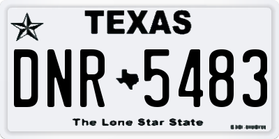 TX license plate DNR5483