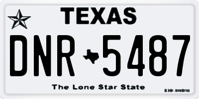 TX license plate DNR5487