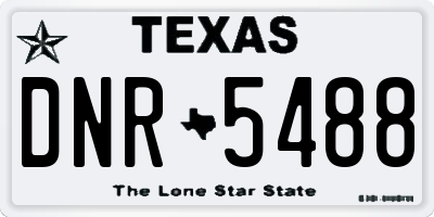 TX license plate DNR5488