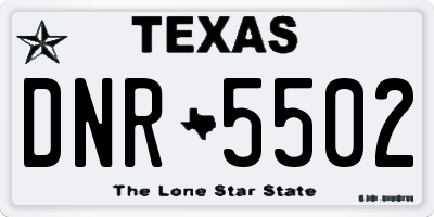 TX license plate DNR5502