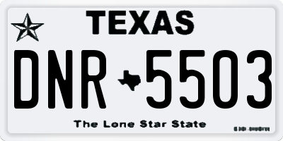 TX license plate DNR5503