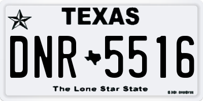 TX license plate DNR5516