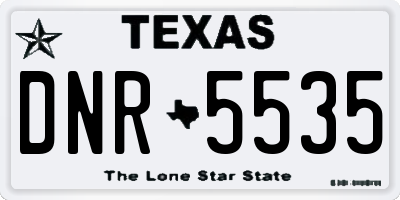 TX license plate DNR5535