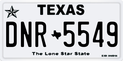 TX license plate DNR5549