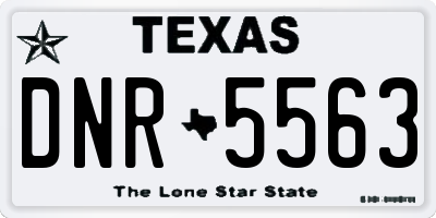 TX license plate DNR5563