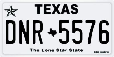 TX license plate DNR5576