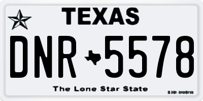TX license plate DNR5578