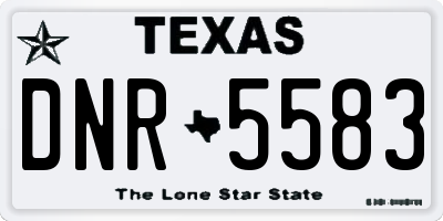 TX license plate DNR5583