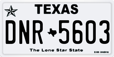 TX license plate DNR5603