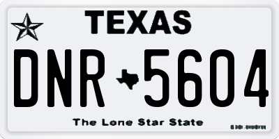 TX license plate DNR5604