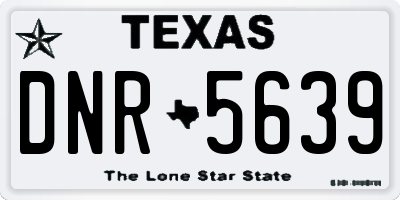 TX license plate DNR5639