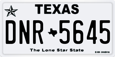 TX license plate DNR5645