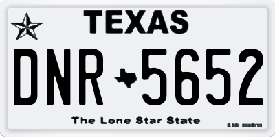 TX license plate DNR5652