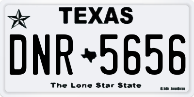 TX license plate DNR5656