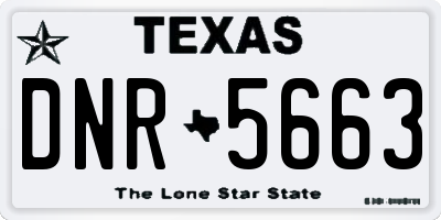 TX license plate DNR5663