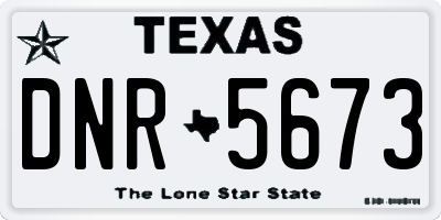 TX license plate DNR5673