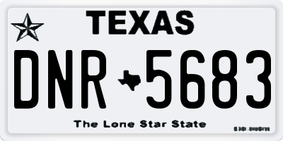 TX license plate DNR5683