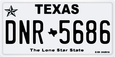 TX license plate DNR5686