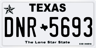 TX license plate DNR5693