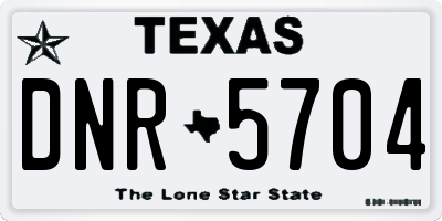 TX license plate DNR5704