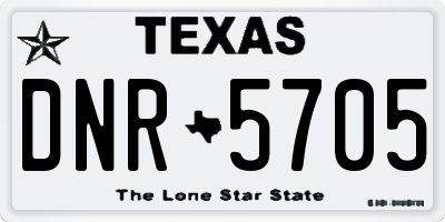 TX license plate DNR5705