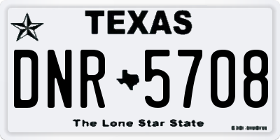 TX license plate DNR5708