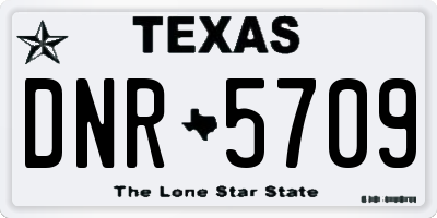 TX license plate DNR5709