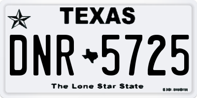 TX license plate DNR5725
