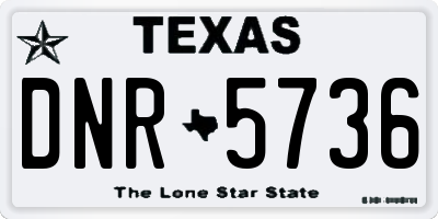 TX license plate DNR5736